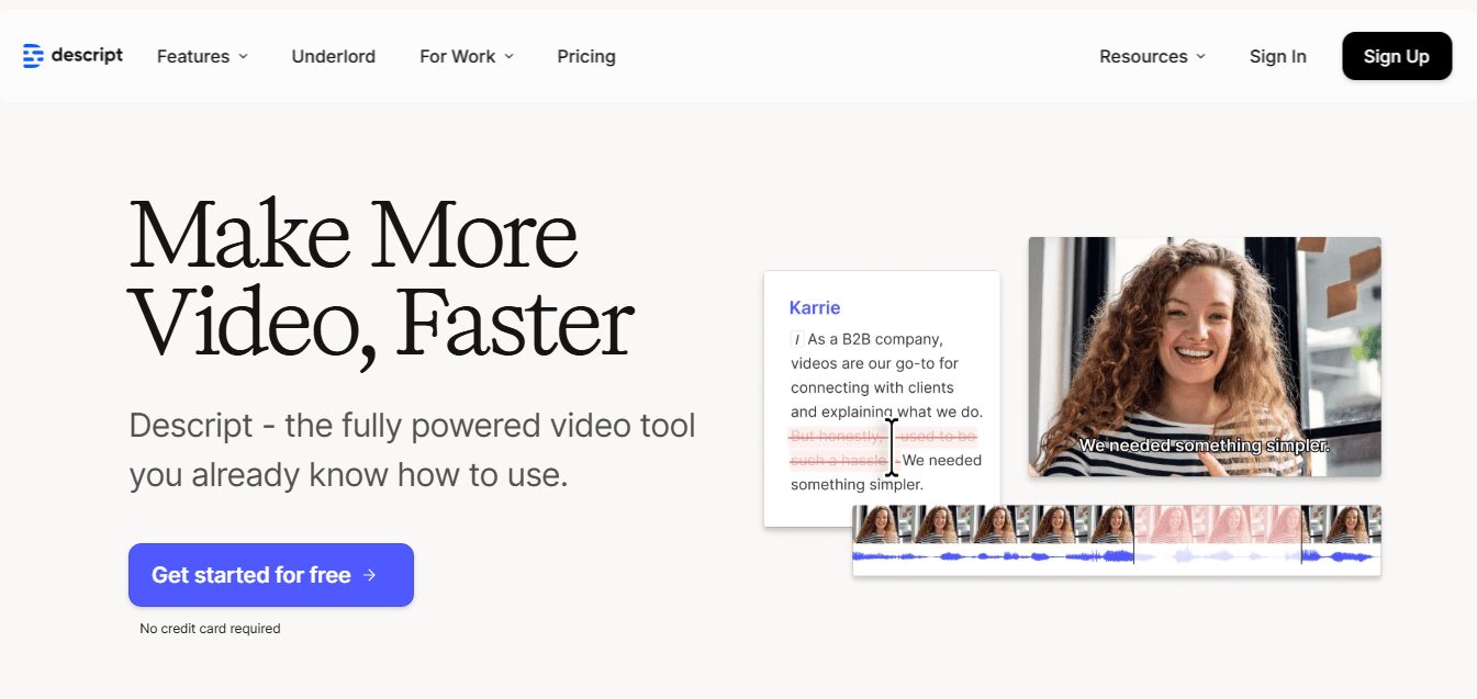 Descript AI Overview | Best Free AI Tools Review