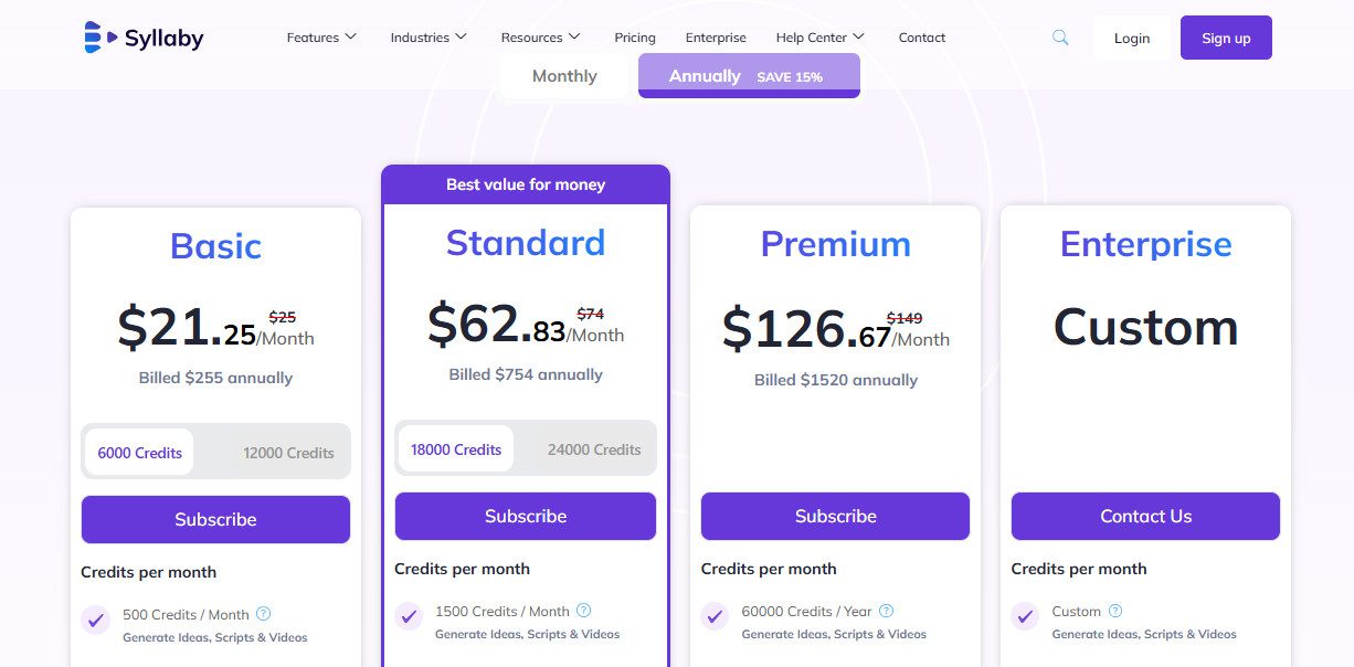 Syllaby AI Pricing Plans | Best Free AI Tools Price Guide