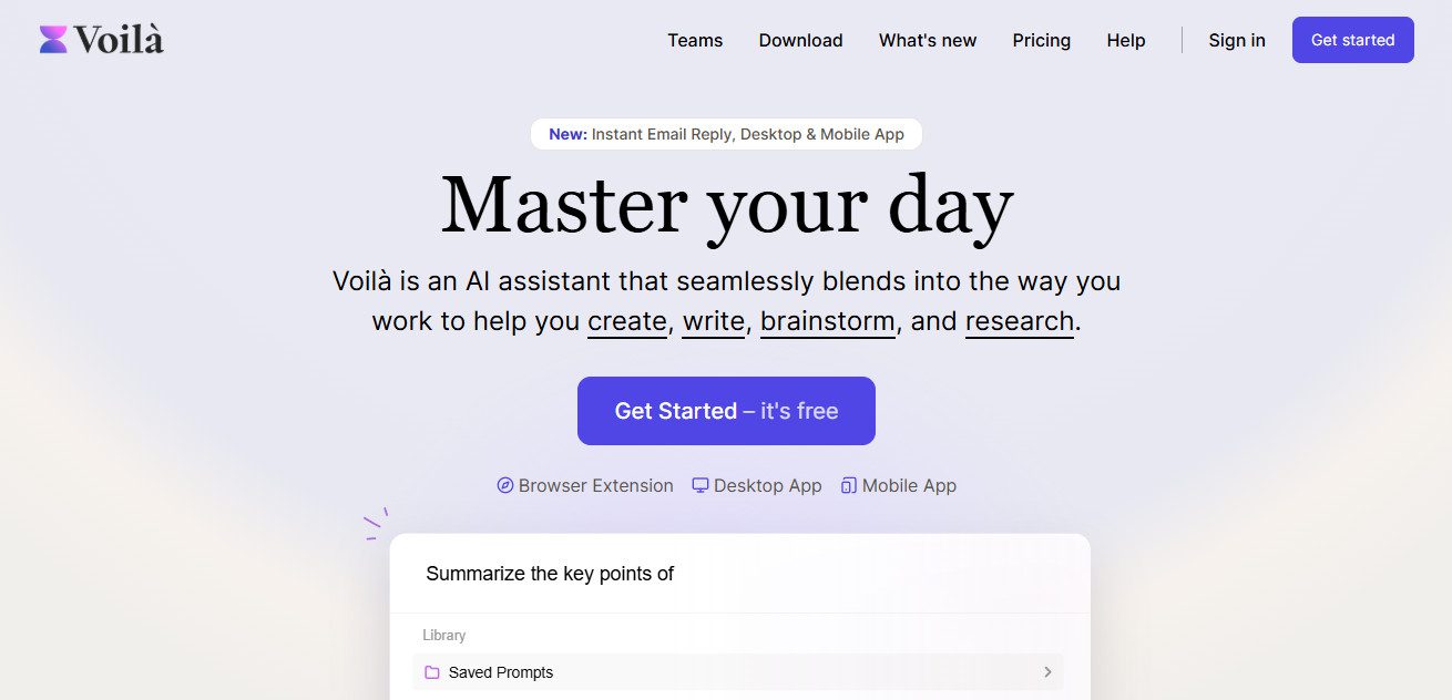 Voila AI Review Platform Overview Homepage | Best Free AI Tools Review