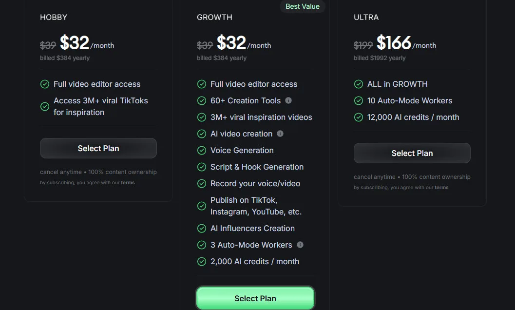 Revid AI Pricing Plans | Best Free AI Tools Price Guide