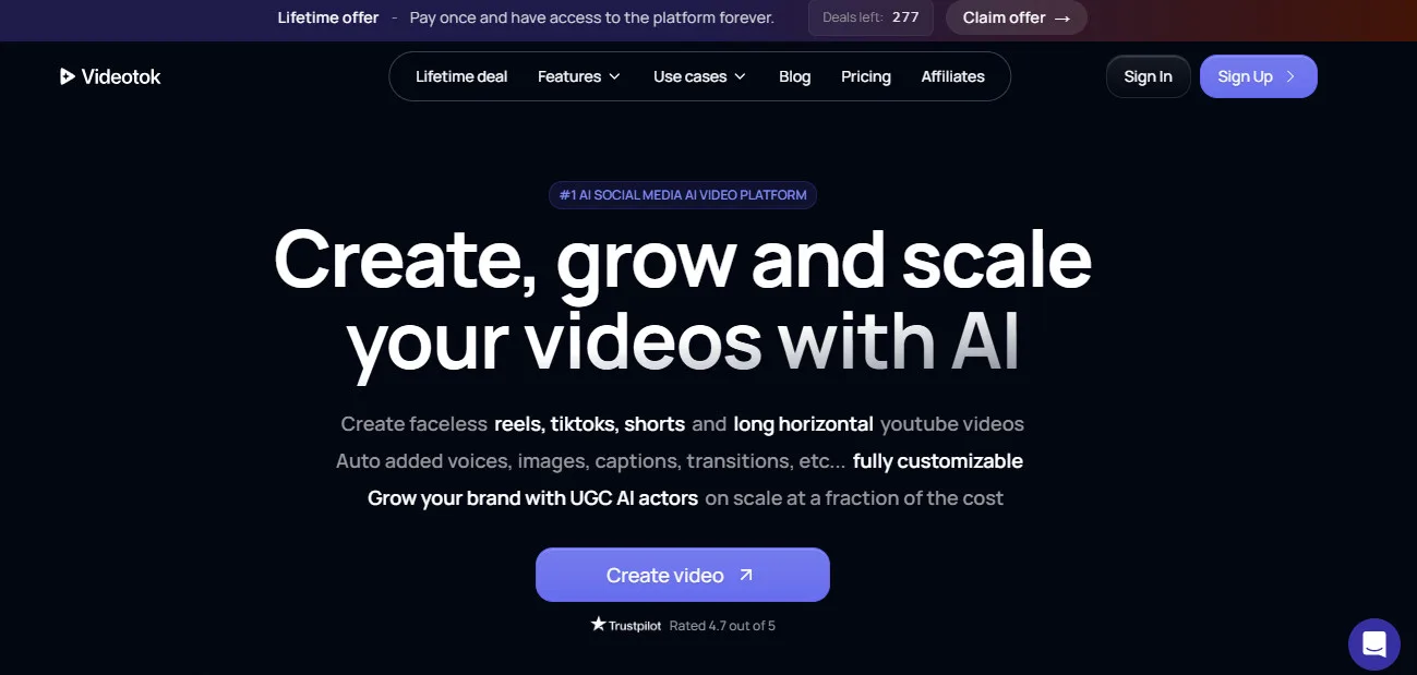 Videotok AI Review Platform Overview | Best Free AI Tools Review