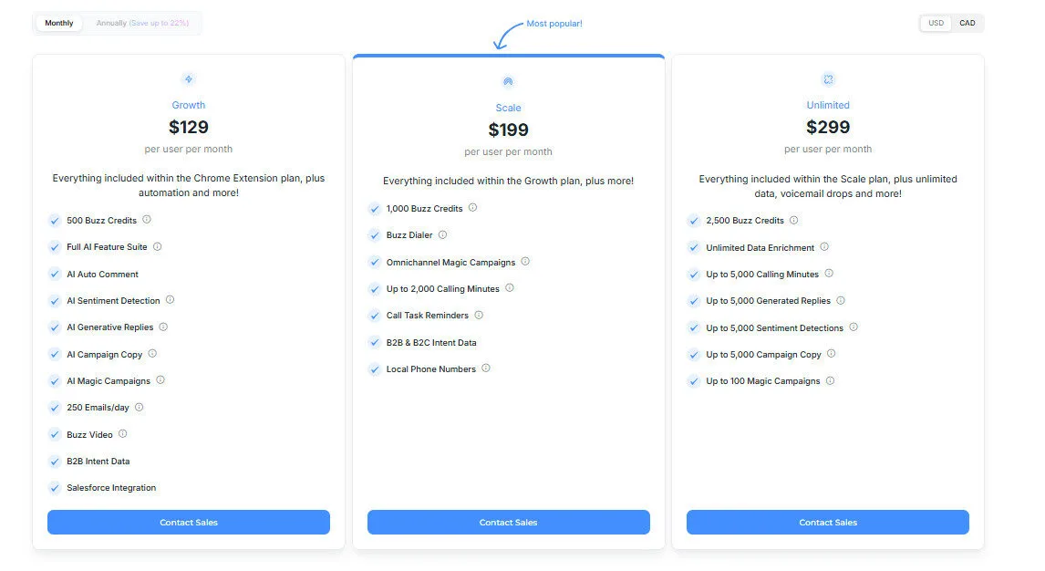 Buzz AI Monthly Pricing Plans | Best Free AI Tools Price Guide