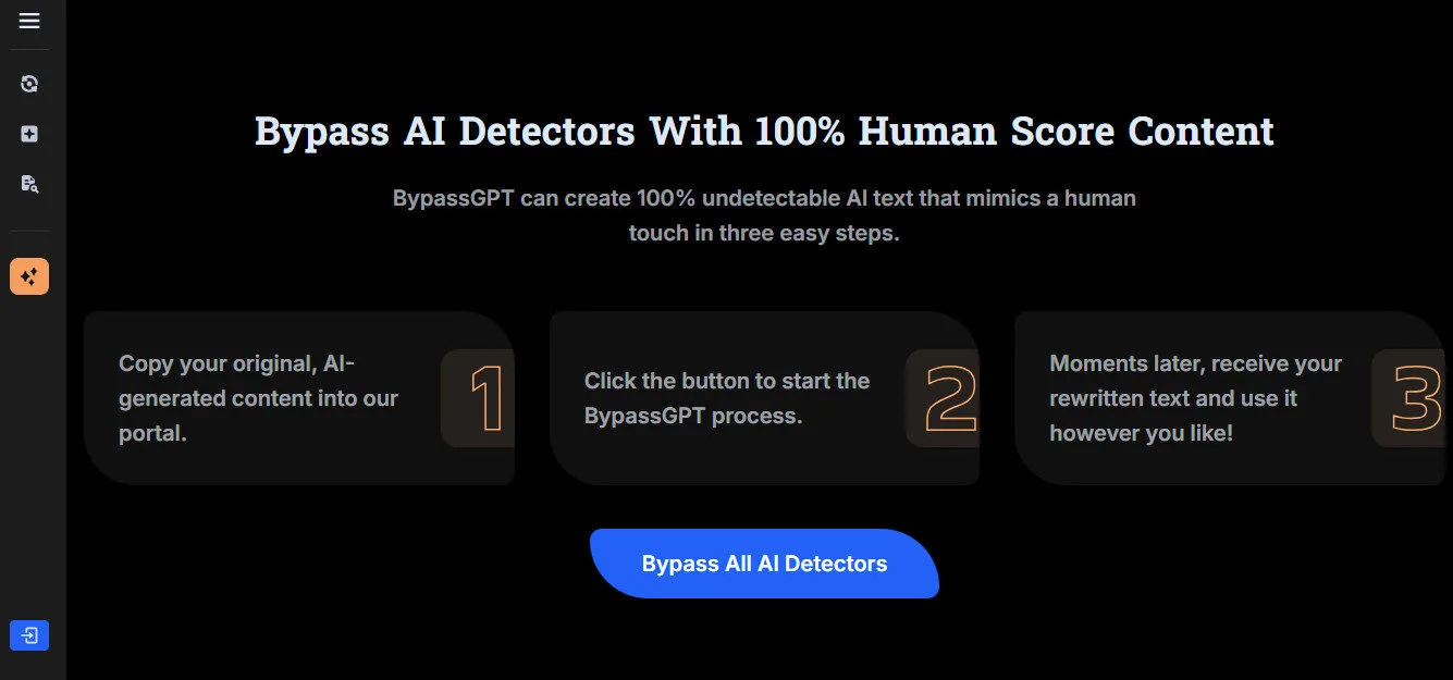 Bypassgpt AI How to Use in 3 Simple Step Guide Platform Overview | Best Free AI Tools Team Review