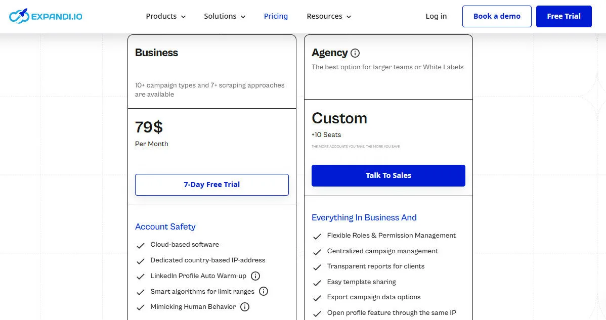 Expandi Yearly Pricing Plans | Best Free AI Tools Price Guide