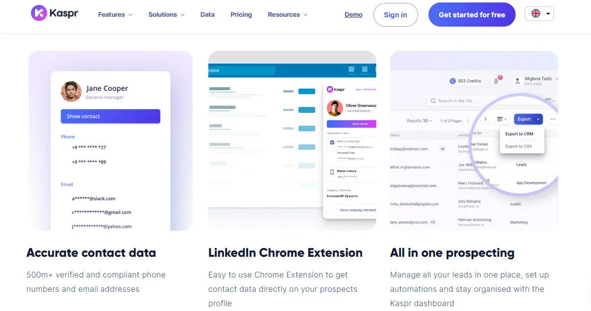 Kaspr Top Features Platform Overview | Best Free AI Tools Team Review