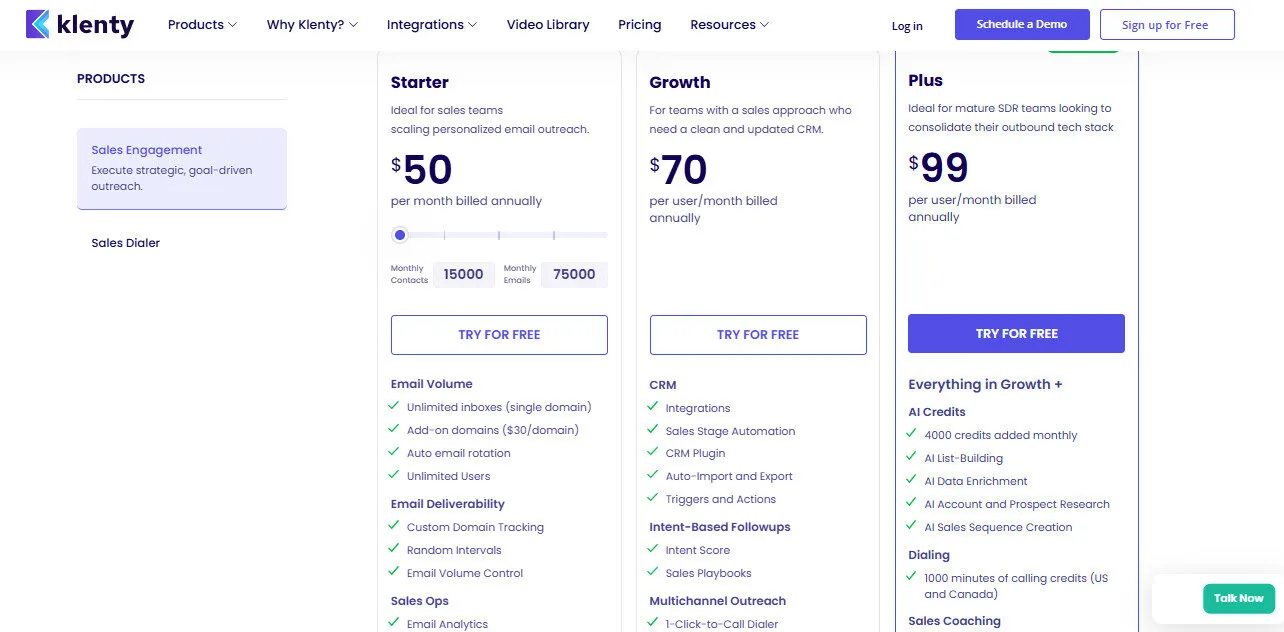 Klenty Yearly Pricing Plans | Best Free AI Tools Price Guide