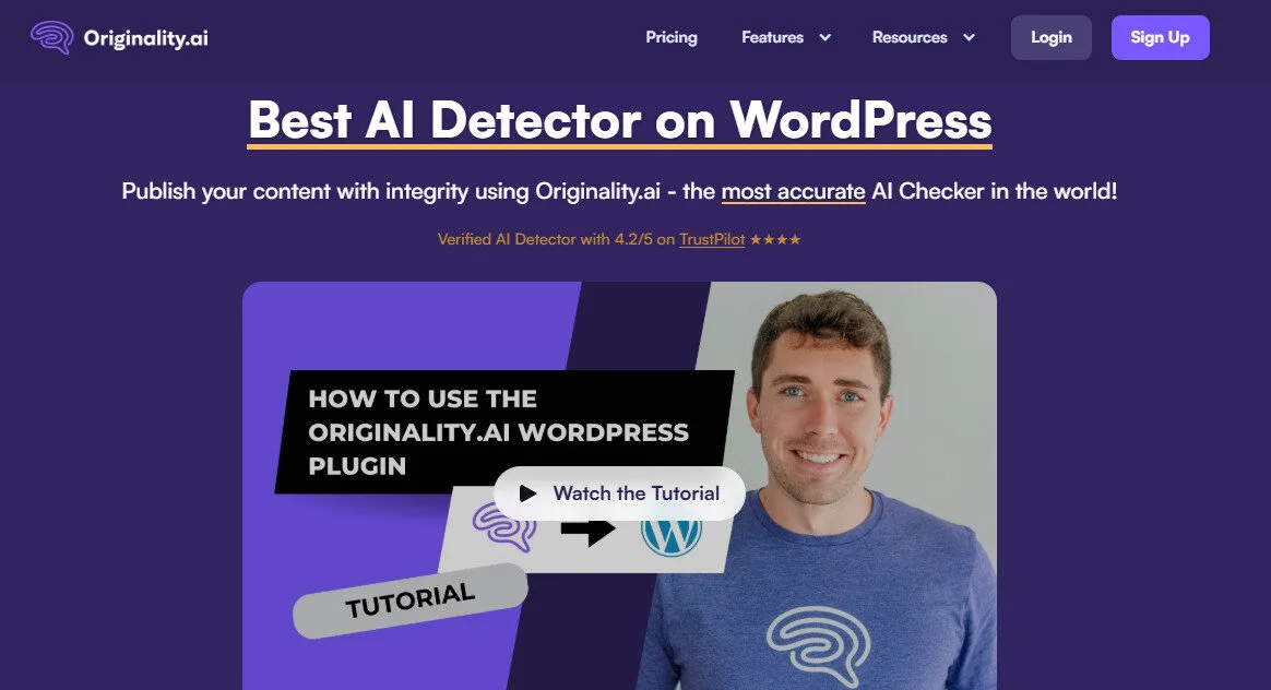 Originality AI Detector Feature On WordPress Platform Overview | Best Free AI Tools Team Review