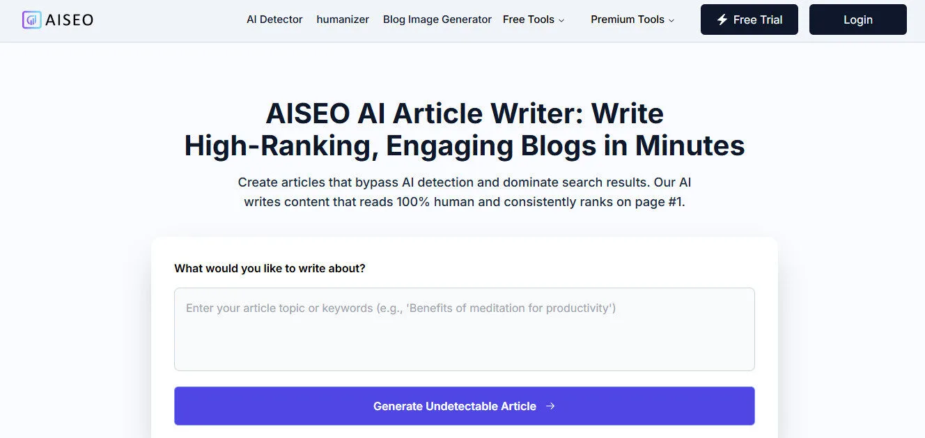 AISEO AI Article writer Feature Platform Overview | Best Free AI Tools Team Review