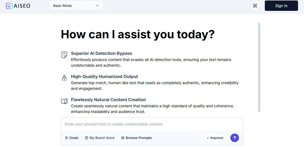 AISEO AI Chat Assistant Feature Platform Overview | Best Free AI Tools Team Review