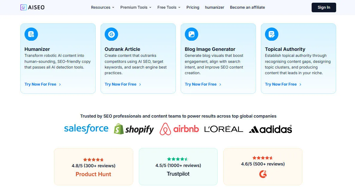 AISEO AI Trusted SEO Professionals Platform Overview | Best Free AI Tools Team Review