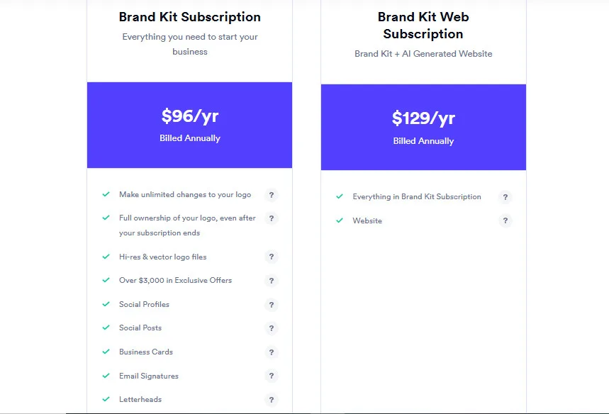 Looka AI Pricing Plans | Best Free AI Tools Price Guide