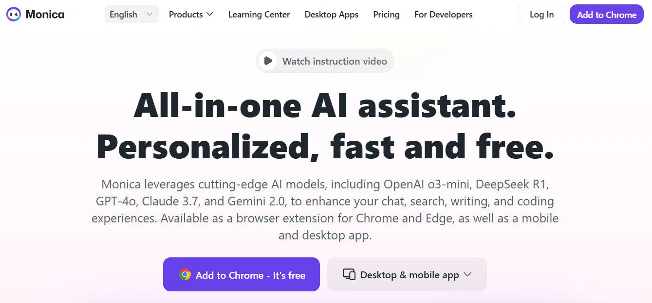 Monica AI Review Platform Overview | Best Free AI Tools Review