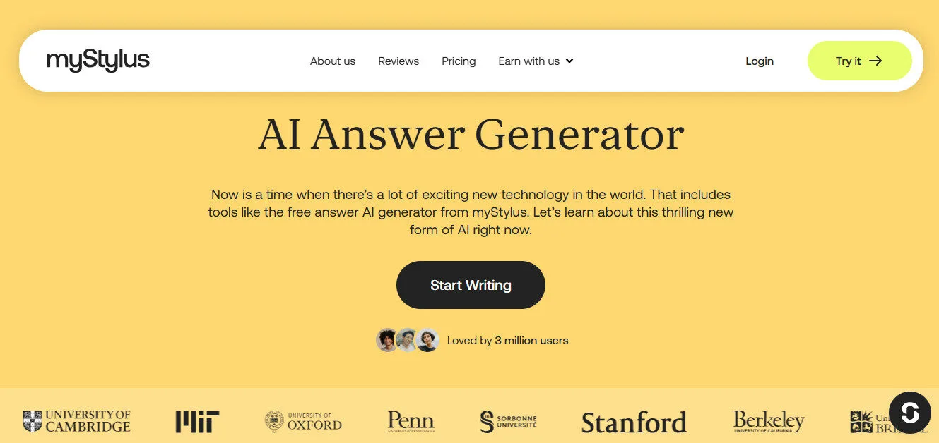 myStylus AI Answer Generator Features Platform Overview | Best Free AI Tools Team Review