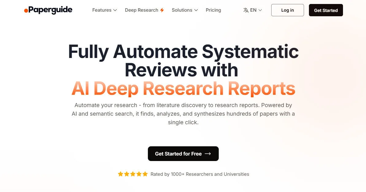 Paperguide AI Deep Research Report Features Platform Overview | Best Free AI Tools Team Review