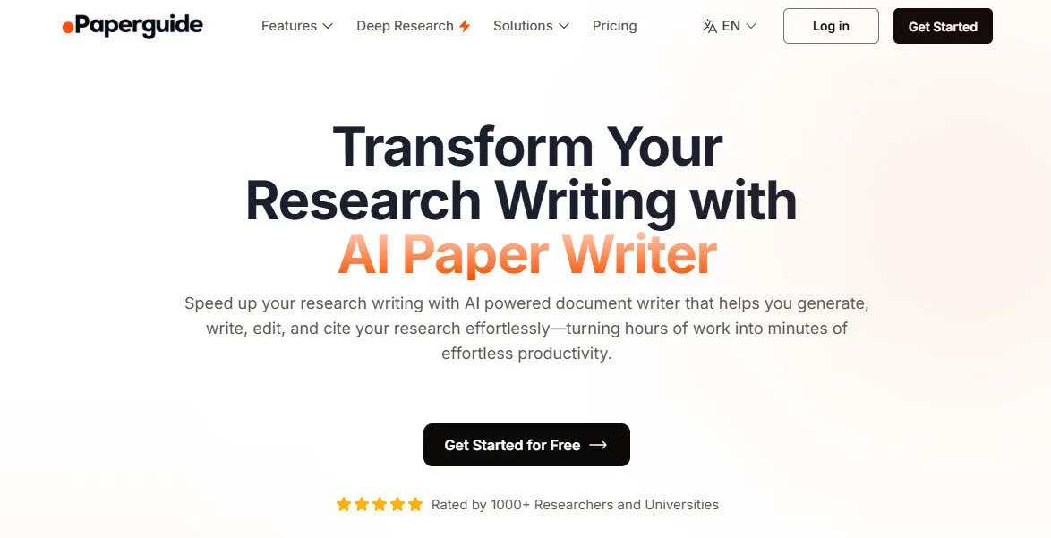 Paperguide AI Research Paper Writer with AI Features Platform Overview | Best Free AI Tools Team Review