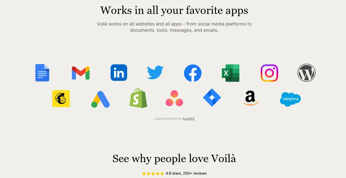 Voila AI Integration Feature Platform Overview | Best Free AI Tools Team Review