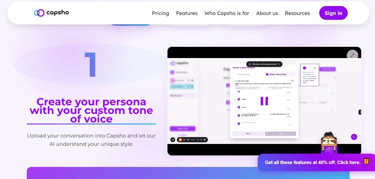 Capsho Marketing Studio AI Features Platform Overview | Best Free AI Tools Team Review