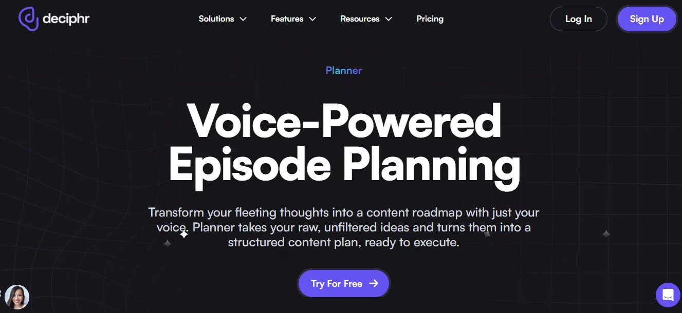 Deciphr AI Voice Powered Episode Planning Features Platform Overview | Best Free AI Tools Team Review