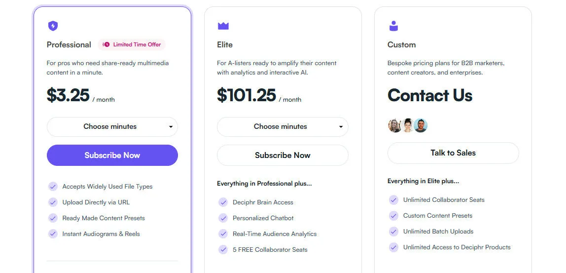 Deciphr AI Yearly Pricing Plans | Best Free AI Tools Price Guide