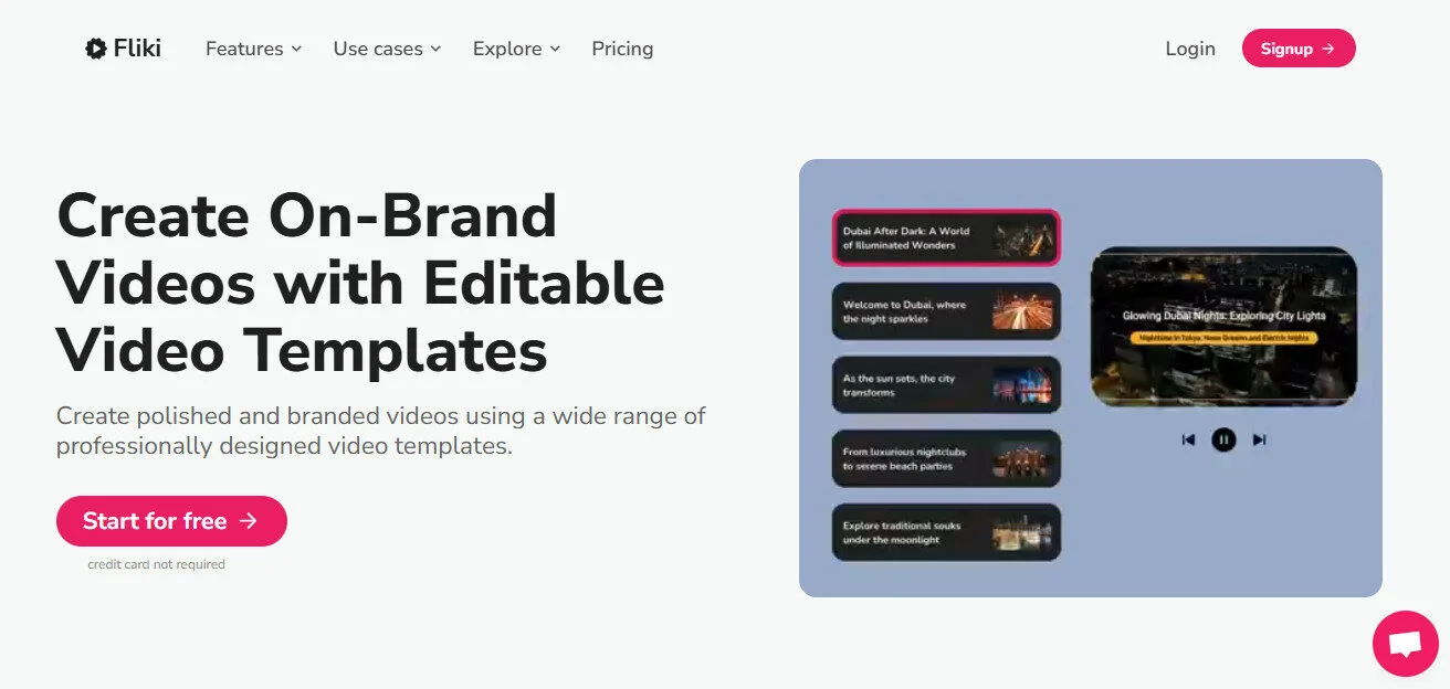 Fliki AI Brand Video Template Features Platform Overview | Best Free AI Tools Team Review