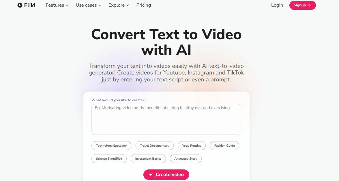 Fliki AI Convert Text to Video Features Platform Overview | Best Free AI Tools Team Review