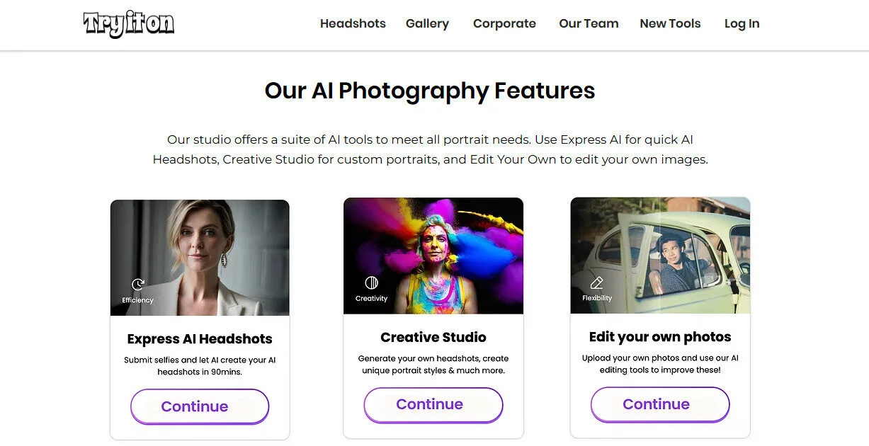 Tryitonai Top AI Photography Features Platform Overview | Best Free AI Tools Team Review
