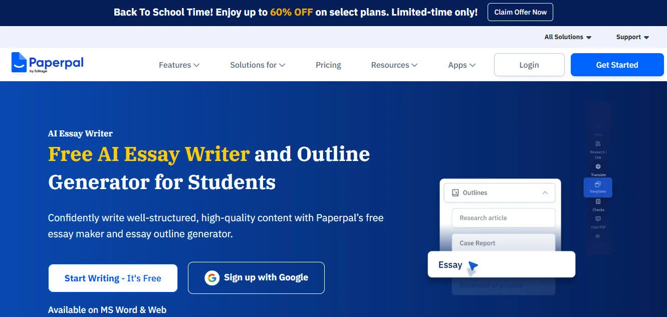 Paperpal AI Essay Writer Features Platform Overview | Best Free AI Tools Team Review