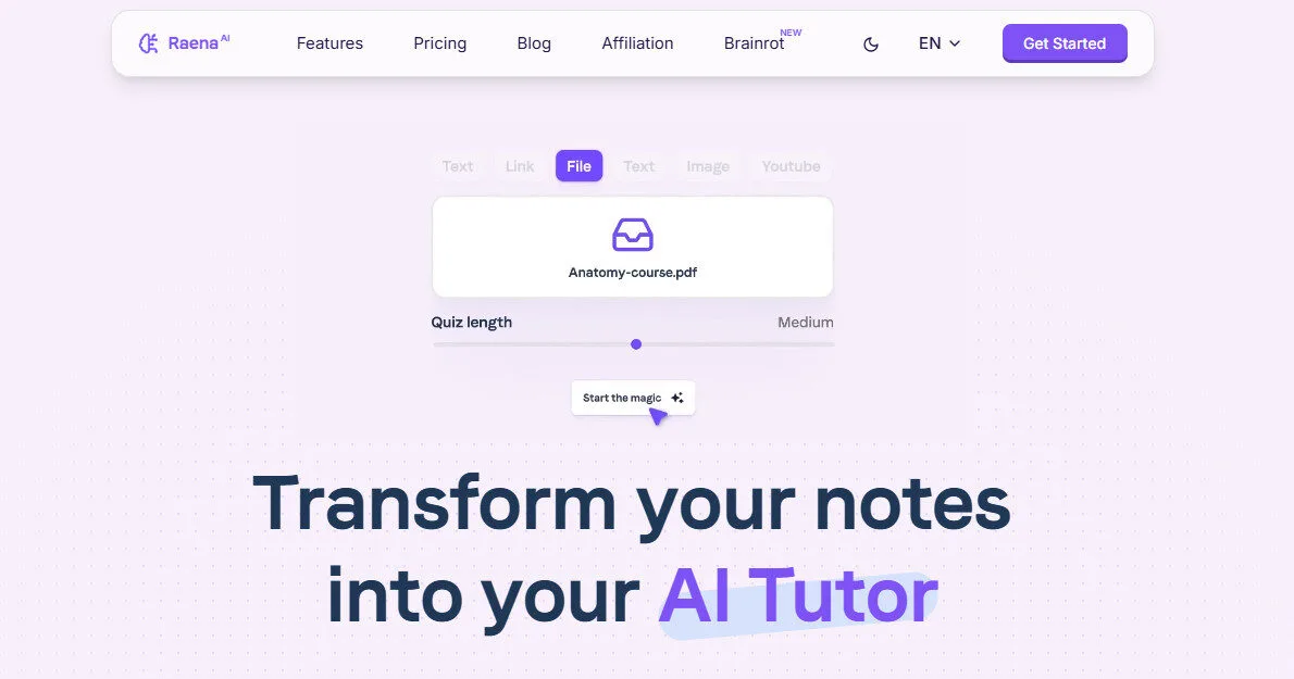 Raena AI Tutor Generators Features Platform Overview | Best Free AI Tools Team Review
