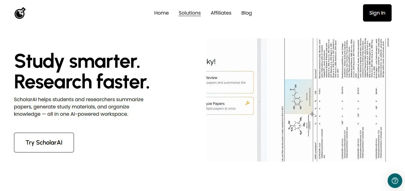 ScholarAI Smarter Study AI Research Features Platform Overview | Best Free AI Tools Team Review