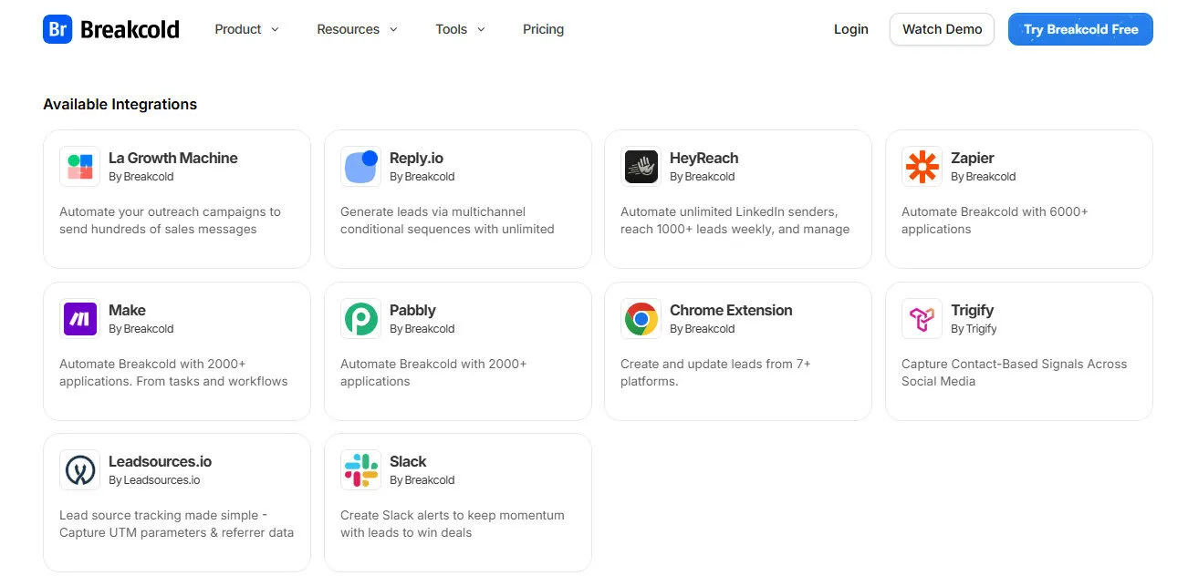 Breakcold CRM Integration Features Platform Overview | Best Free AI Tools Team Review