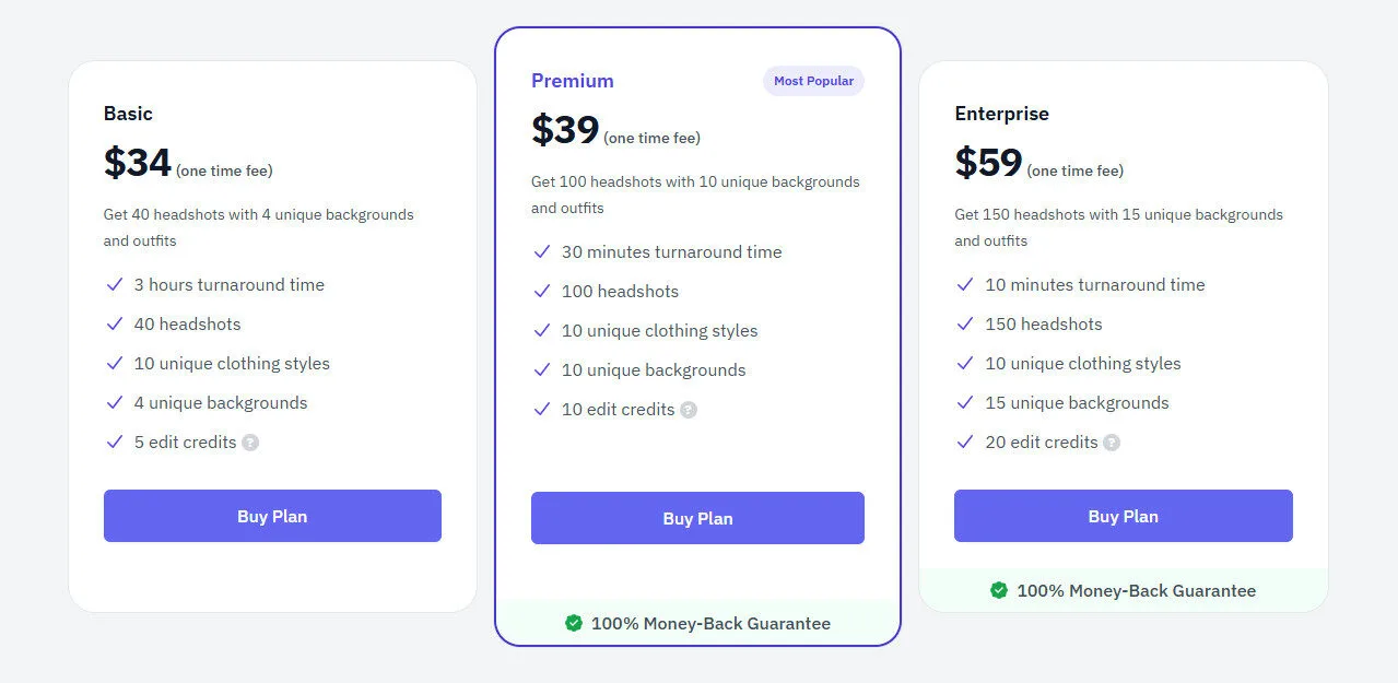 Headshotphoto Pricing Plans | Best Free AI Tools Price Guide