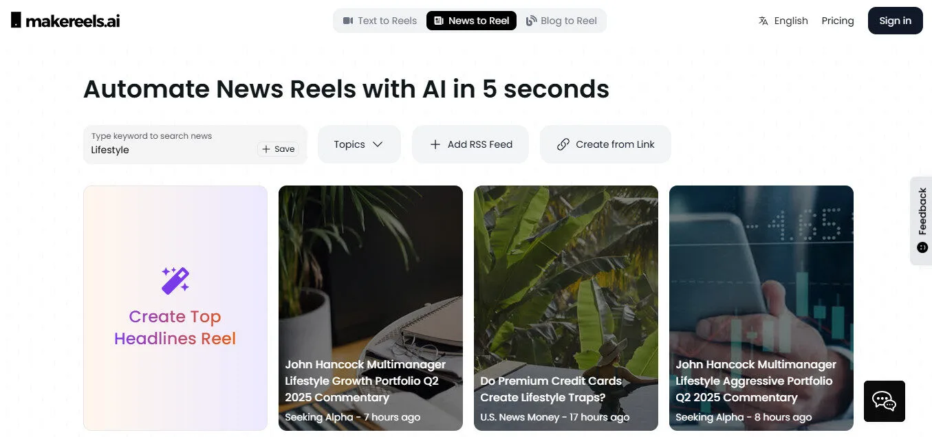 Makereels AI News to Reels Generators AI Features Platform Overview | Best Free AI Tools Team Review