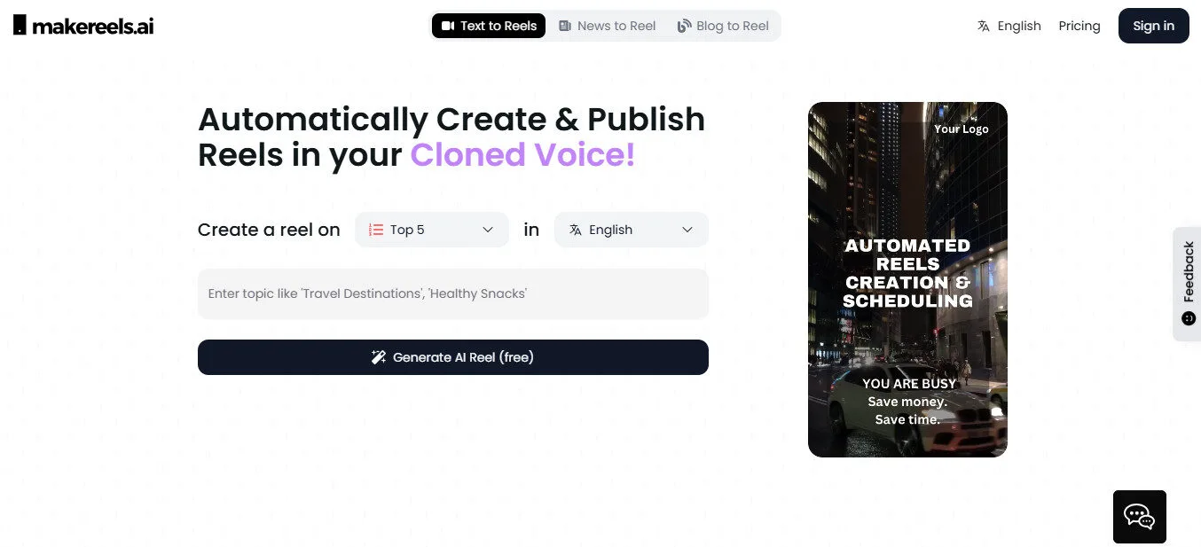 Makereels AI Text to Reels Generators AI Features Platform Overview | Best Free AI Tools Team Review