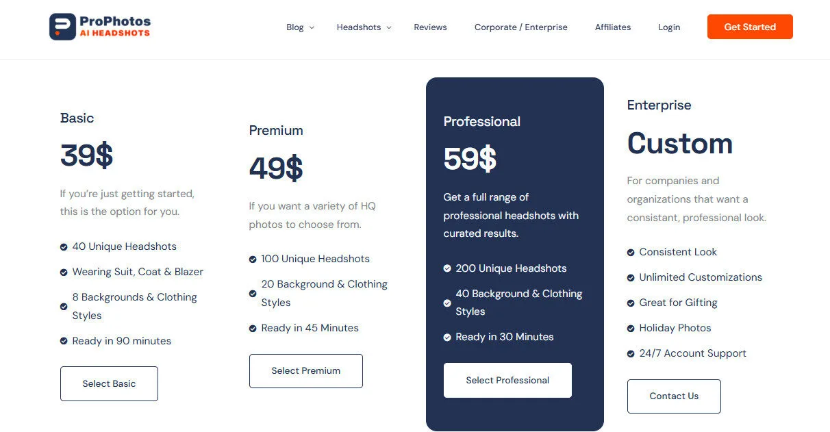 Prophotos AI Pricing Plans | Best Free AI Tools Price Guide