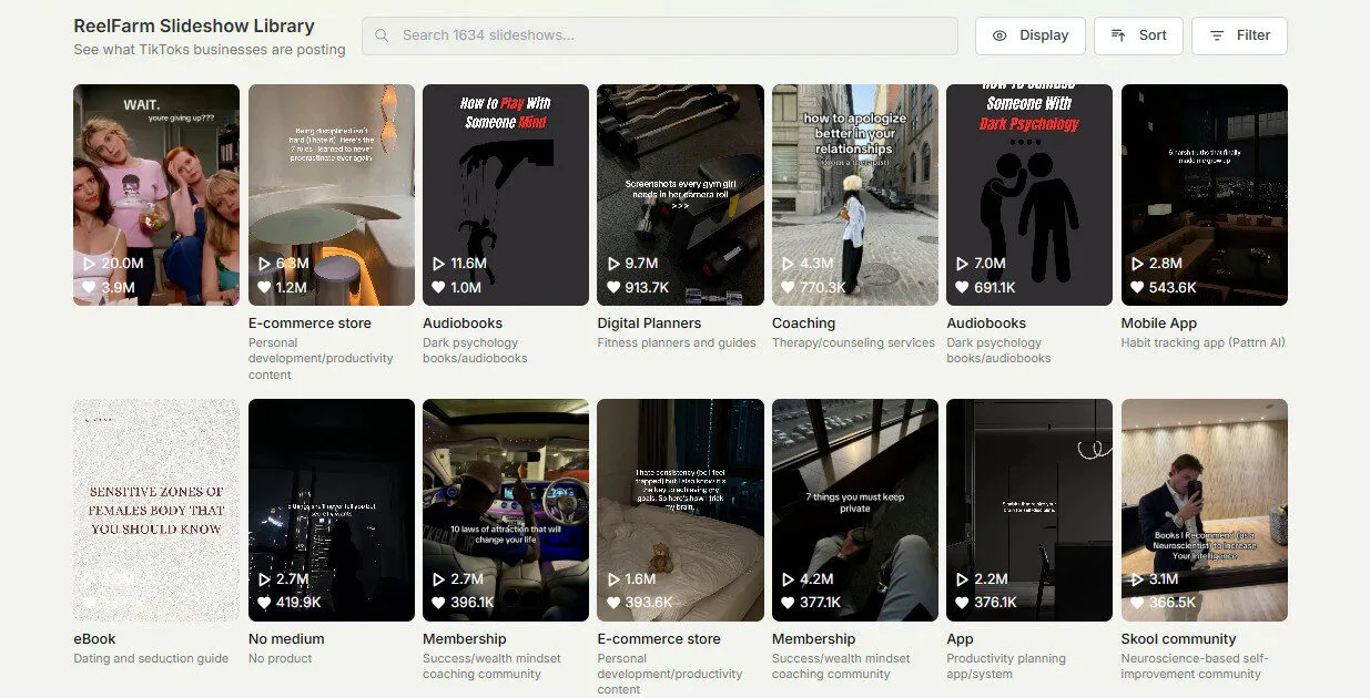 ReelFarm Slideshow Library AI Features Platform Overview | Best Free AI Tools Team Review