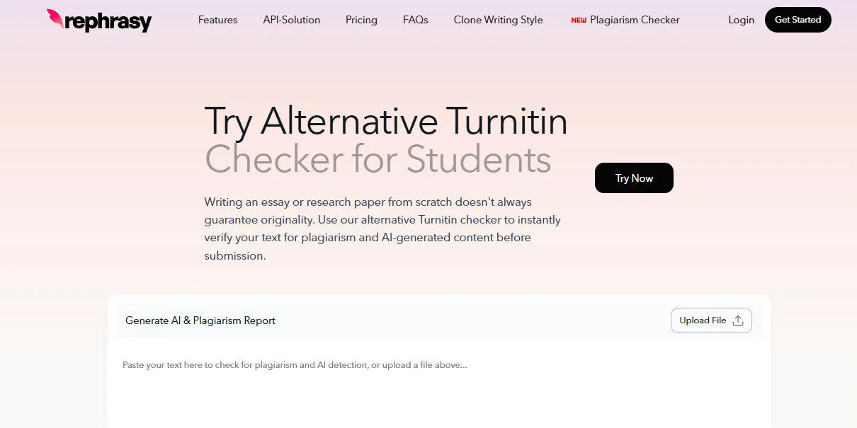 Rephrasy AI Turnitin Report Checker with AI Features Platform Overview | Best Free AI Tools Team Review