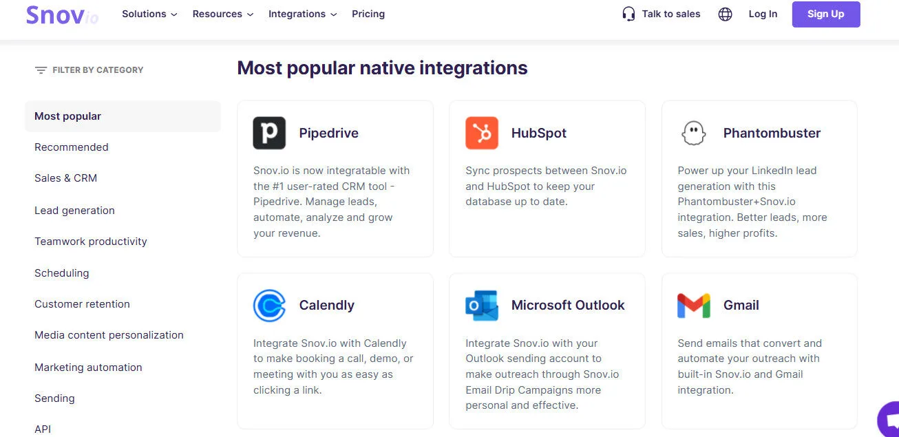 Snov.io Integration Features Platform Overview | Best Free AI Tools Team Review