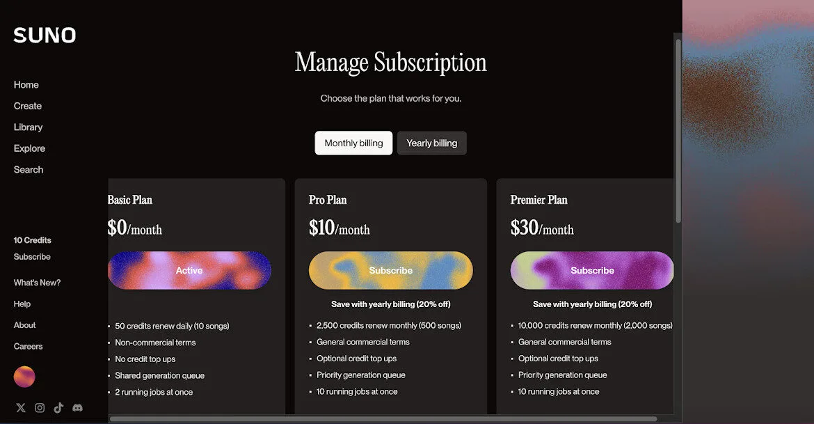 Suno AI Pricing Plans | Best Free AI Tools Price Guide