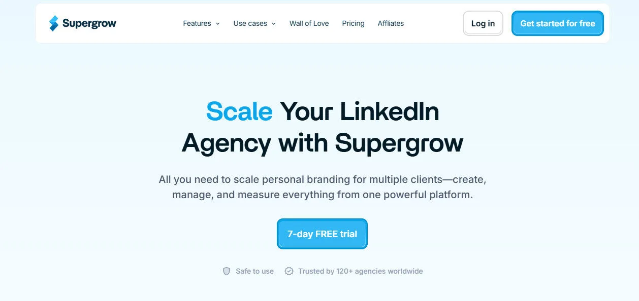 Supergrow AI Linkedin Agency Features Platform Overview | Best Free AI Tools Team Review