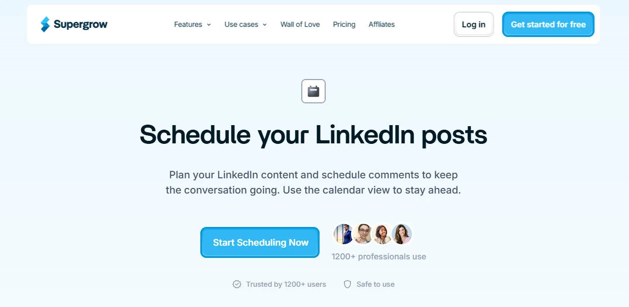 Supergrow AI Linkedin Post Scheduling with AI Features Platform Overview | Best Free AI Tools Team Review