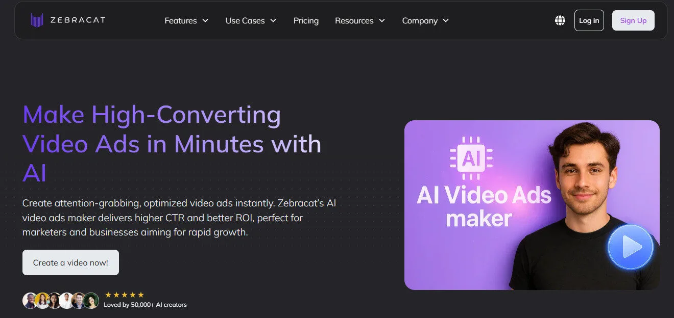 Zebracat AI Make Video Ads with AI Features Platform Overview | Best Free AI Tools Team Review