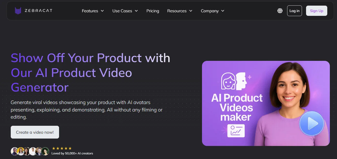 Zebracat AI Product Video with AI Features Platform Overview | Best Free AI Tools Team Review